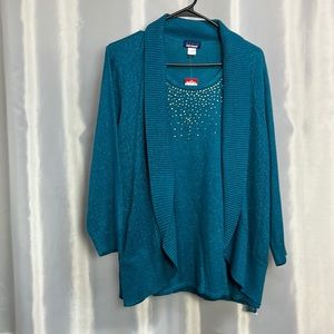 Basic editions attached shirt sweater